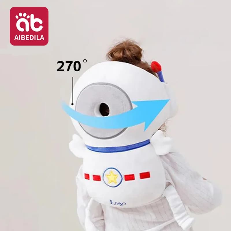 AIBEDILA Baby Head Protector Pillow 3-Sided Anti-Fall Back Safety Pad for Crawling Walking Toddlers Cute Animal Design