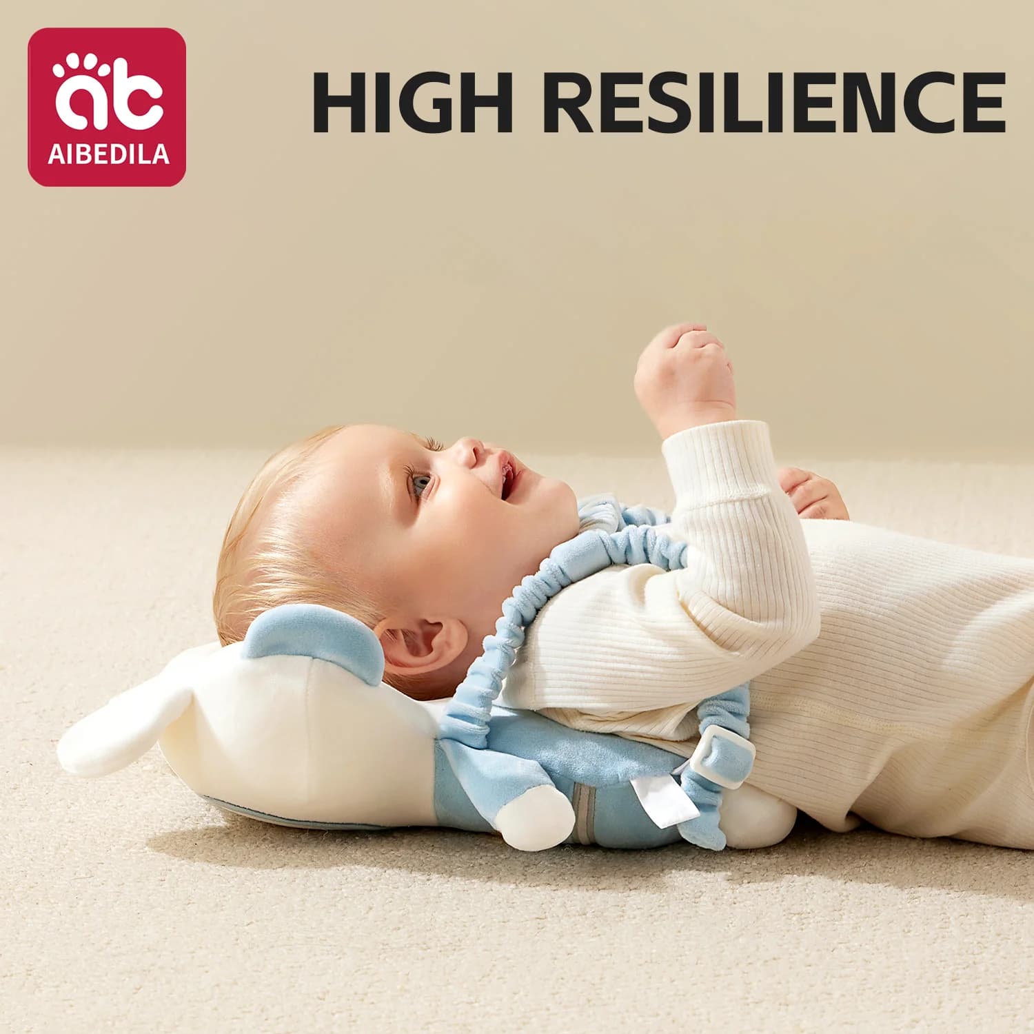 AIBEDILA Baby Head Protector Pillow 3-Sided Anti-Fall Back Safety Pad for Crawling Walking Toddlers Cute Animal Design