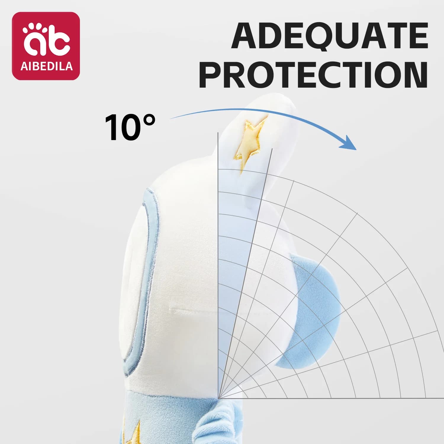 AIBEDILA Baby Head Protector Pillow 3-Sided Anti-Fall Back Safety Pad for Crawling Walking Toddlers Cute Animal Design